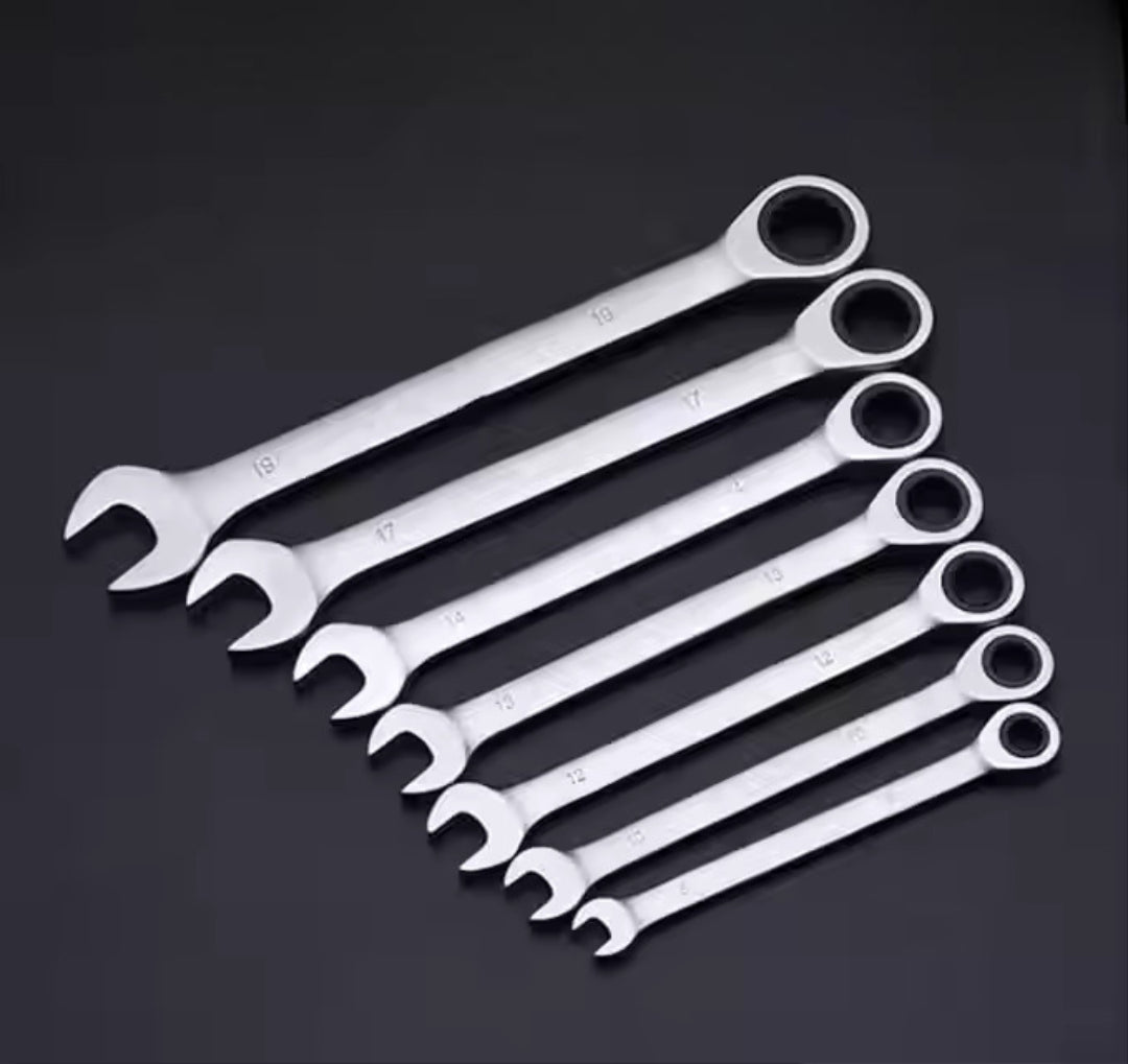Kit de 7 clé à molette à double tête de 8 à 19 mm